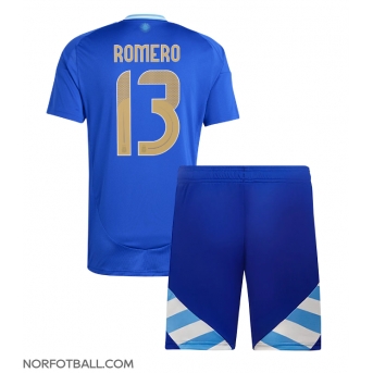 Billige Fotballdrakt Argentina Cristian Romero #13 Replika Bortedraktsett Barn Copa America 2024 Kortermet (med bukser)